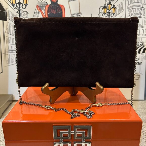 Vintage Bags by Varon Brown Suede Clutch Bag - Picture 2 of 5